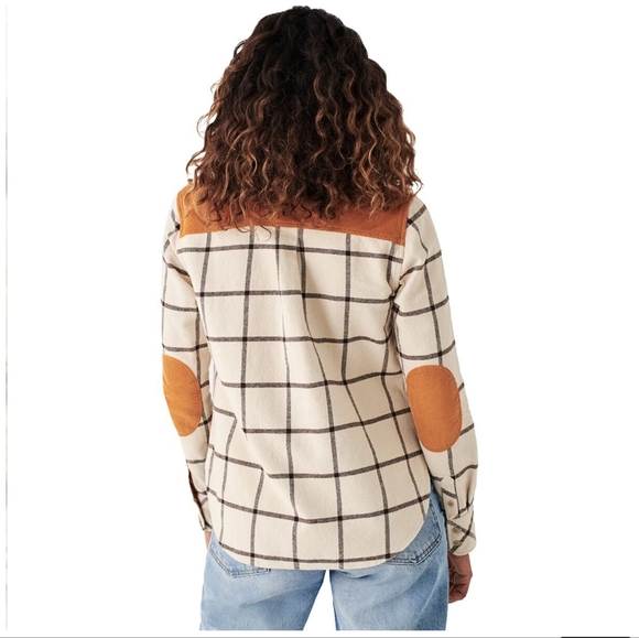 Faherty Womens Daly Flannel Plaid Shirt Button Down - Picture 3 of 14